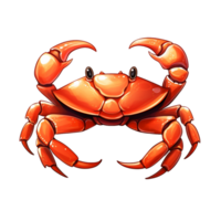 cartoon style crab ai generative png