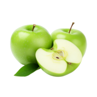 Fresh green nature apple fruit ai generative png