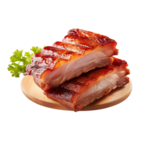 Boiled pork belly ai generative png