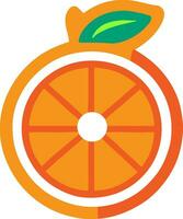 Orange Sliced Vector Icon design