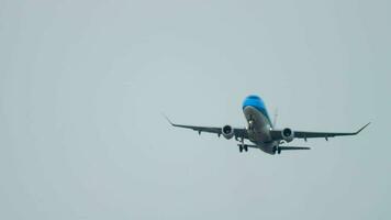 AMSTERDAM, THE NETHERLANDS JULY 25, 2017 - KLM Cityhopper Embraer 175 PH EXJ departure at runway 24 Kaagbaan. Shiphol Airport, Amsterdam, Holland video