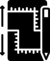 solid icon for measurements vector