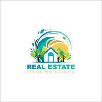 Real estate creative logo design. vector