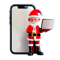 Santa süß Telefon Attrappe, Lehrmodell, Simulation ai generativ png