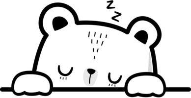 blanc nounours ours sommeil dessin animé illustration png