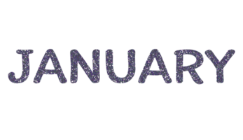 grau funkeln Januar Briefe Symbol. Januar unterzeichnen. Design zum dekorieren, Hintergrund, Hintergrund, Illustration. png