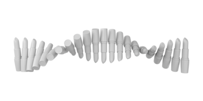 tom läppstift rad dna form mode läppstift smink begrepp. läppstift 3d illustration png