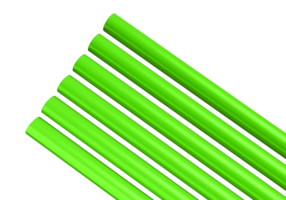 Green plastic pipe for hot water 3d illustration png