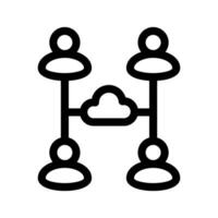 Community Cloud Icon Vector Symbol Design Illustration