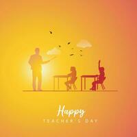 World Teacher's Day concept teacher's day Design vector