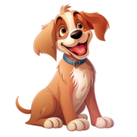 Cartoon cute Dog Ai Generative png