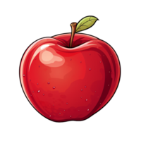 maçã fruta estude escola Educação ai generativo png