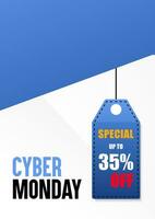 Cyber Monday Sale. Special offer vector design for promotion, poster, background, banner. lettering