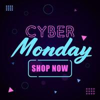 Cyber Monday Sale. Special offer vector design for promotion, poster, background, banner. lettering