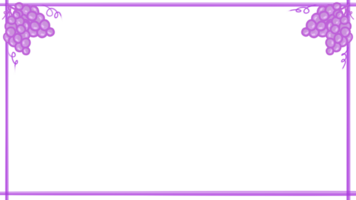 frame with grape png