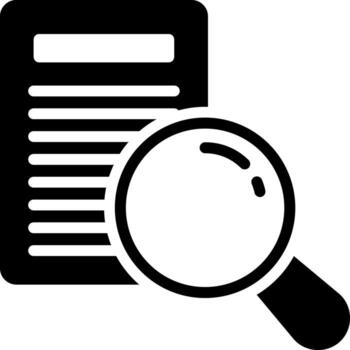 sólido icono para analizar vector