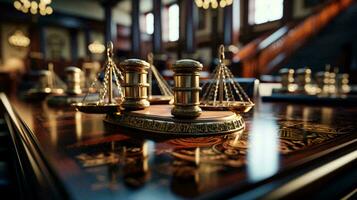 Judge's gavel. Judicial system justice and corruption concept photo