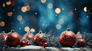 hermosa juguetes, pelotas y regalos antecedentes para el nuevo año y Navidad fiesta foto