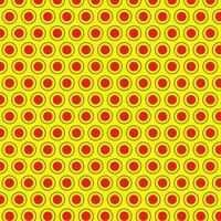 simple abstract seamlees neopolitan black,red color circle dot wavy pattern on yellow background, perfect for background wallpaper vector
