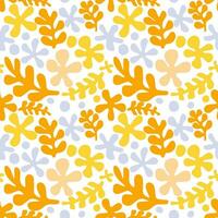 Trendy seamless pattern abstract organic shapes inspired by matisse vector