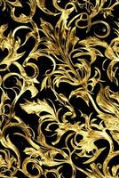 Mystical floral gold art photo