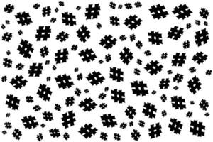 a black and white pattern with many different shapes vector