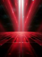 Ai generative Backdrop With Illumination Of Red Spotlights For Flyers realistic image ultra hd high design photo