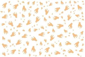 a pattern of hands and feet on a white background vector