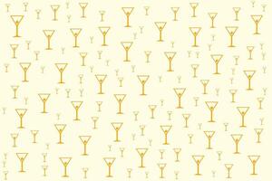 a pattern with drinking glass vector