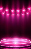 Ai generative backdrop With Illumination Of pink Spotlights For Flyers realistic image, ultra hd, high design photo