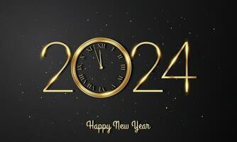 2024 Happy New Year Background Design. vector