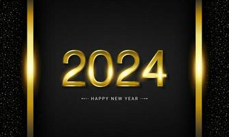 2024 Happy New Year Background Design. vector