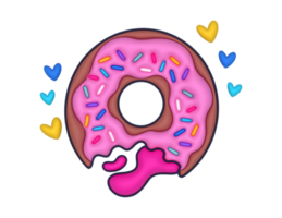 3D sweet donate on a transparent background png