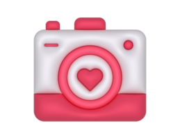 3D Camera And Romantic Memories on a transparent background png