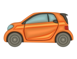 3d small car on a transparent background png