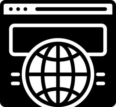 solid icon for web vector