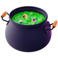 3d Halloween Witch Cauldron icon png