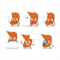 Chicken wings cartoon character bring information board vector