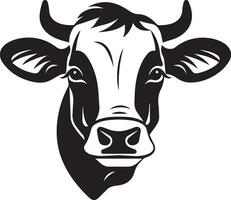 cow head vector illustration silhouette logo