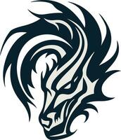 tribal dragon head vector illustration