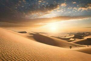 Beautiful Sand Mountain View Ai Generative photo