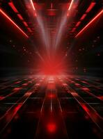 Ai generative Backdrop With Illumination Of Red Spotlights For Flyers realistic image ultra hd high design photo