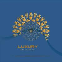 Creative luxury mandala design background in gold color. vector