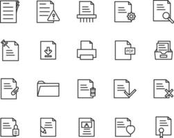 Document line icons. Editable stroke. For website marketing design, logo, app, template, ui, etc. Vector illustration.