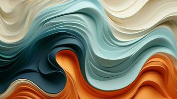 Abstract colorful wavy background AI Generated photo
