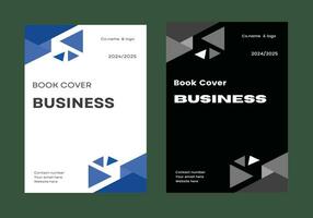 Business book and brochure cover design template vector