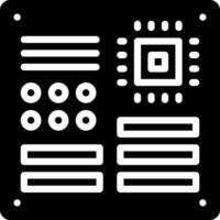 solid icon for motherboard vector