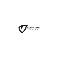 aligator logo diseño ilustración vector