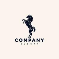 standing horse logo design illustration vector