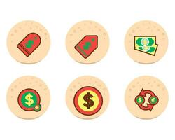 pricing icon set, modern flat design vector